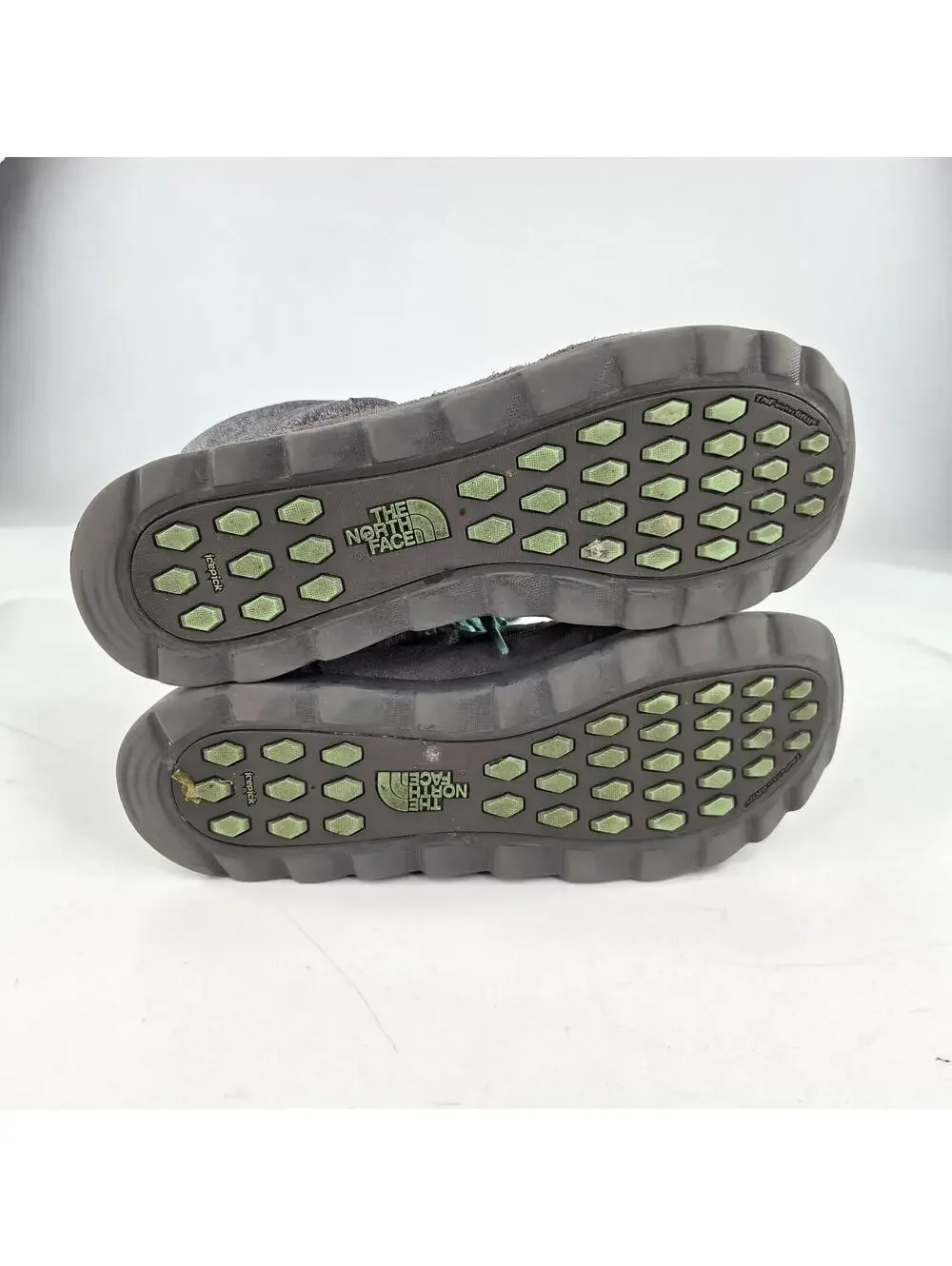 The North Face ThermoBall Lace Up Winter Boots US 10 Gray Green Primaloft